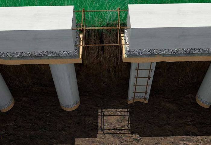 устройство фундаментов столбов бетонных