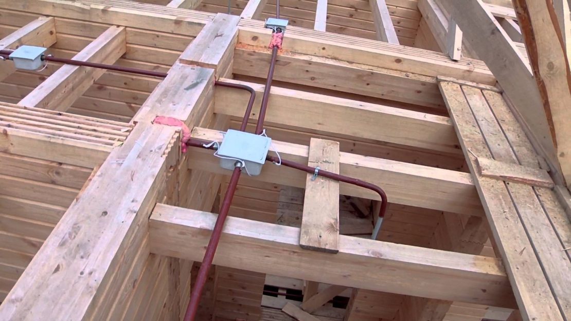 Схема монтажа электропроводки под натяжной потолок